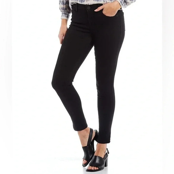 Democracy act “Ab” solution black denim jeans with stretch Size 12 - Picture 1 of 5